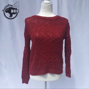 Forever 21 red knit sweater